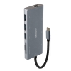 Picture of Lindy 43278 Interface Hub USB 3.2 Gen 1 (3.1 Gen 1) Type-C 5000 Mbit/s Grey