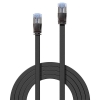 Picture of Lindy 47484 5m Cat6a U/FTP Flat Gigabit Network Cable, Black