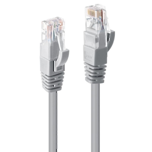 Picture of Lindy RJ-45 Cat6 U/UTP 0.5 M networking Cable Grey U/UTP (UTP)