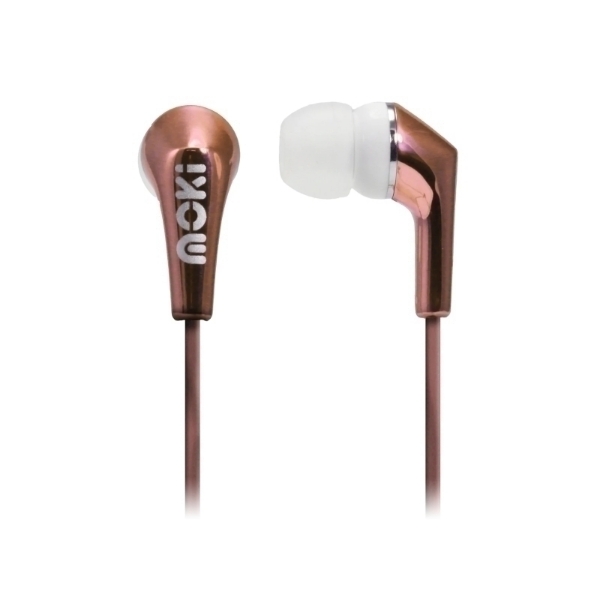 Picture of Moki Life Metallics Earbuds Noise Isolating Rose Gold