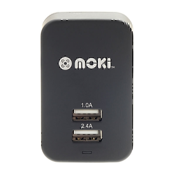 Picture of Moki Dual USB Wall Charger Black