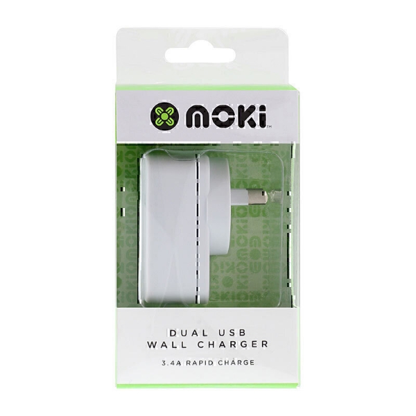 Picture of Moki Dual USB Wall Charger White