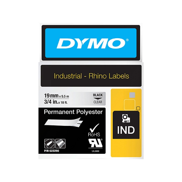 Picture of Dymo Rhino PermPoly 19mm Clear