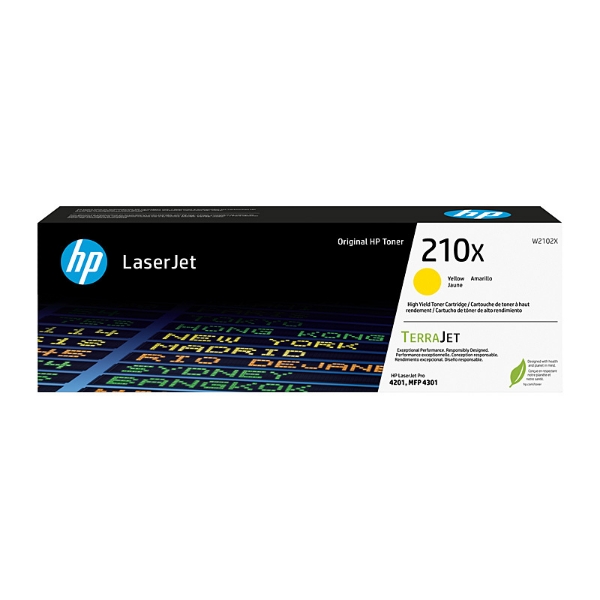 Picture of HP Colour LaserJet Pro 4201dn 210X High Yield Yellow Toner W2102X