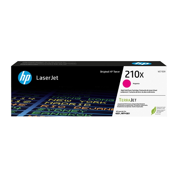Picture of HP 210X Magenta Original LaserJet Toner Cartridge [W2103X]