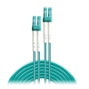 Picture of Lindy 46371 2m LC-LC OM3 50/125 Fibre Optic Patch Cable, Aqua