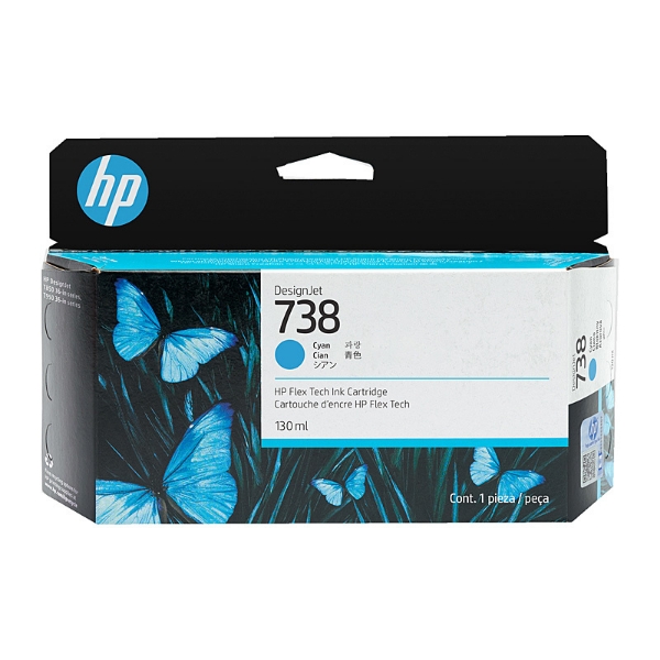 Picture of HP #738 130ml Cyan Ink 498N5A