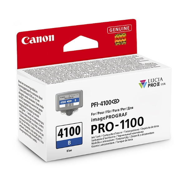 Picture of Canon PFI4100 Blue Ink Cart