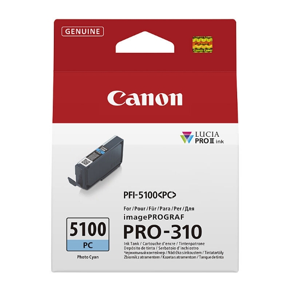 Picture of Canon PFI5100 Ph Cyan Ink Cart