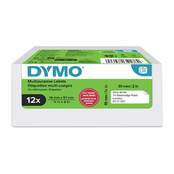 Picture of Dymo LW Multi Lbl 19x51mm Pk12